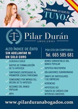 RECUPERA TU DINERO DE LA HIPOTECA.NO COBRAMOS POR ADELA