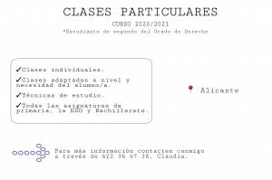 Clases particulares de primaria, la ESO y Bachillerato.