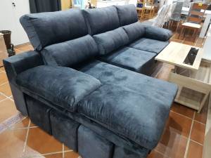 Sofá chaiselongue recl.-extr. 3 mtr. largo