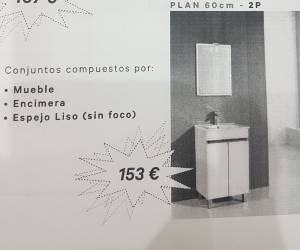 Mueble de baño 60 con encimera