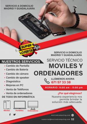 Soporte Técnico y electrónica, Móviles Ordenadores