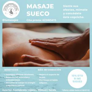 Disfruta de un masaje SUECO!!!