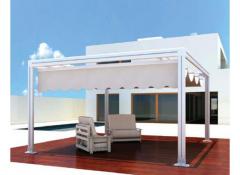 Pergola Isleta con Cortinas Laterales
