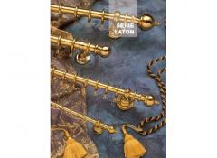 Rieles de cortinas, soportes, terminales de Forja,Madera,Zirconio